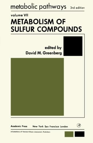 Metabolism of Sulfur Compounds, Volume VII