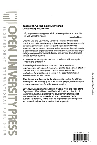 Older People And Community Care (Rethinking Ageing Series)