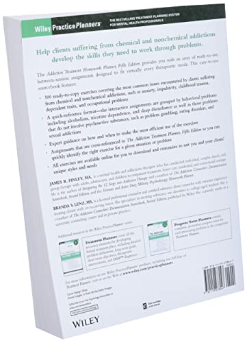Addiction Treatment Homework Planner (PracticePlanners): 5th Edition