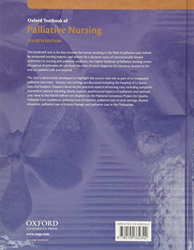 Oxford Textbook of Palliative Nursing (Oxford Textbooks in Palliative Medicine): 4th Edition