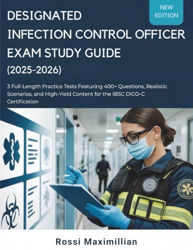 DESIGNATED INFECTION CONTROL OFFICER EXAM (2025-2026): 3 Full-Length Practice Tests Featuring 400+ Questions, Realistic Scenarios, and High-Yield Content for the IBSC DICO-C Certification