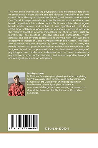 Secondary metabolism and resource allocation in two coastal plants