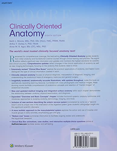 Clinically Oriented Anatomy: 8th Edition