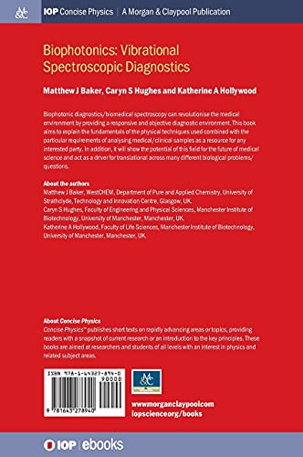 Biophotonics: Vibrational Spectroscopic Diagnostics (Iop Concise Physics)