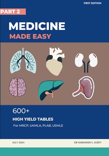 Medicine Made Easy: High Yield Tables: Part 2 ( Black and White Edition) (Medicine Made Easy: High Yield Tables ( Black and White Edition))