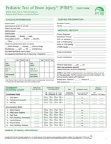 Pediatric Test of Brain Injury™ (PTBI™ ) Test Form: 1st Edition