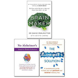 Brain Maker, The Alzheimer's Solution and No Alzheimer's Smarter Brain Keto Solution 3 Books Collection Set