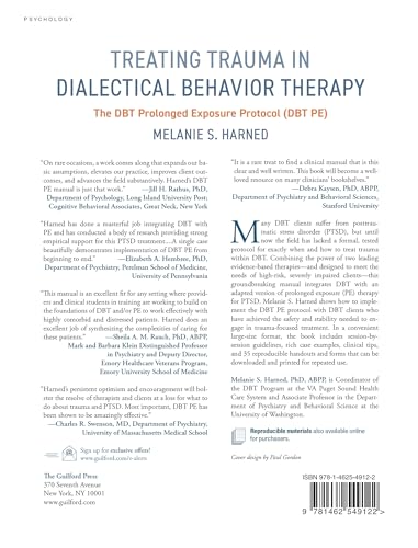Treating Trauma in Dialectical Behavior Therapy: The DBT Prolonged Exposure Protocol (DBT PE)