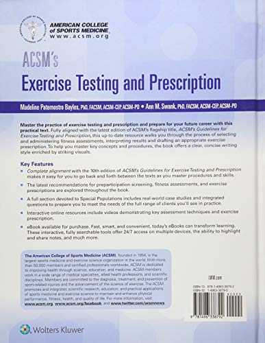 ACSM's Exercise Testing and Prescription (American College of Sports Medicine): First Edition