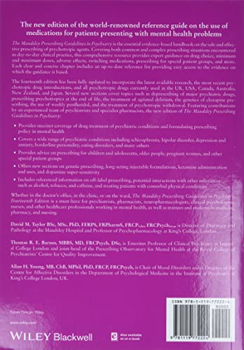 The Maudsley Prescribing Guidelines in Psychiatry: 14th Edition