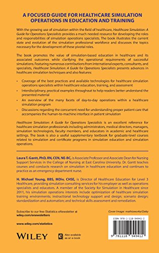 Healthcare Simulation: A Guide for Operations Specialists (Wiley Series in Modeling and Simulation)