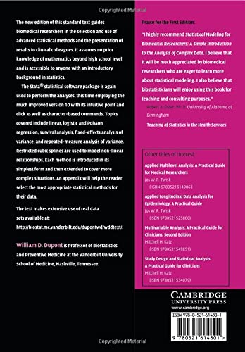 Statistical Modeling for Biomedical Researchers: A Simple Introduction to the Analysis of Complex Data (Cambridge Medicine ())