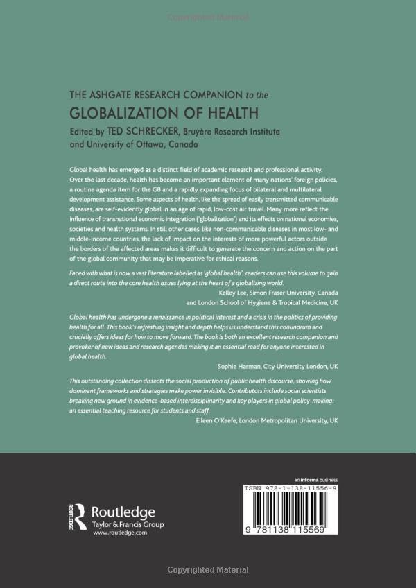 The Ashgate Research Companion to the Globalization of Health: 1st Edition