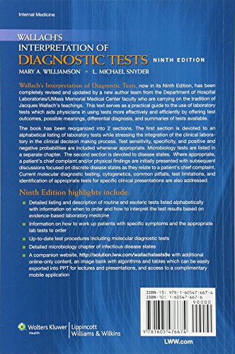 Wallach's Interpretation of Diagnostic Tests: 9th Edition