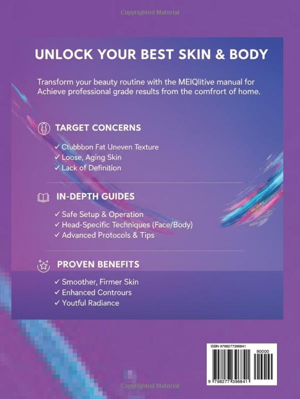 MEIQIER 40K Ultrasonic Cavitation and RF Cellulite Massager User Guide: The Complete Manual for Body Sculpting, Radio Frequency Skin Tightening, and Advanced Fat Loss Protocols.