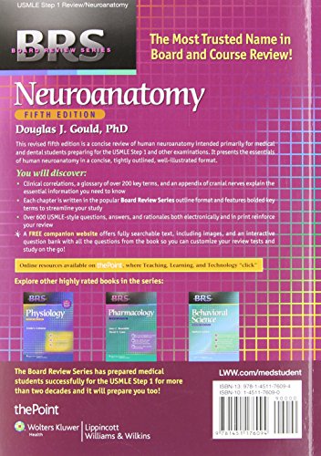 BRS Neuroanatomy (Board Review Series): Fifth Edition