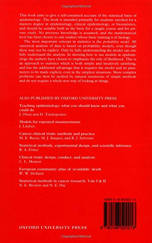 Statistical Models in Epidemiology: 1st Edition