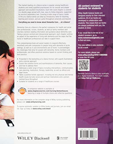 Dementia Care at a Glance (At a Glance (Nursing and Healthcare)): 1st Edition