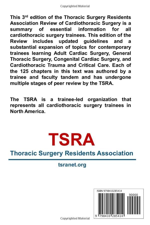TSRA Review of Cardiothoracic Surgery (3rd Edition)