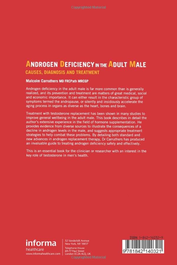 Androgen Deficiency in The Adult Male: 1st Edition