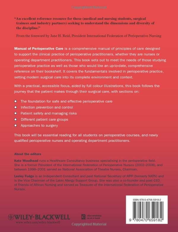 Manual of Perioperative Care: An Essential Guide