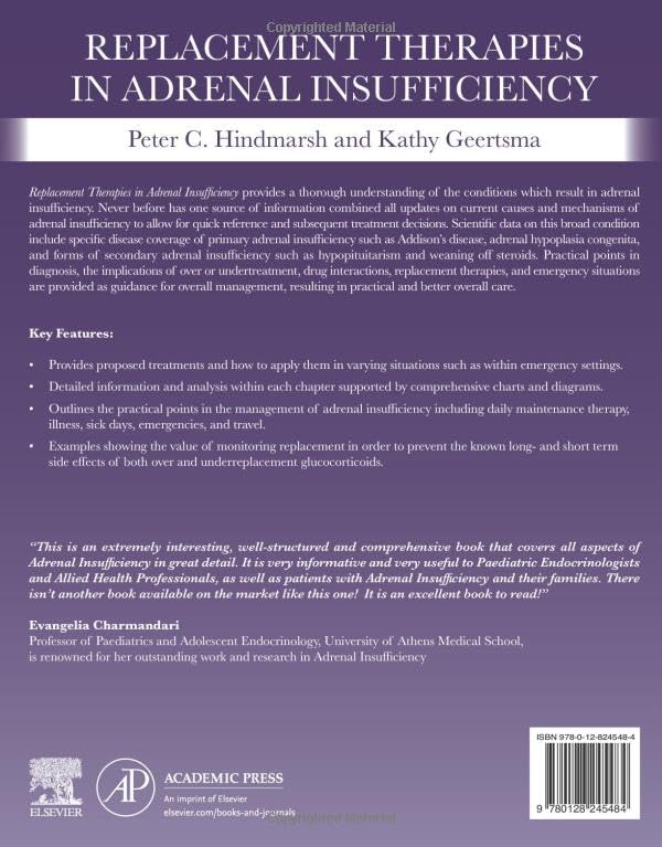 Replacement Therapies in Adrenal Insufficiency: 1st Edition