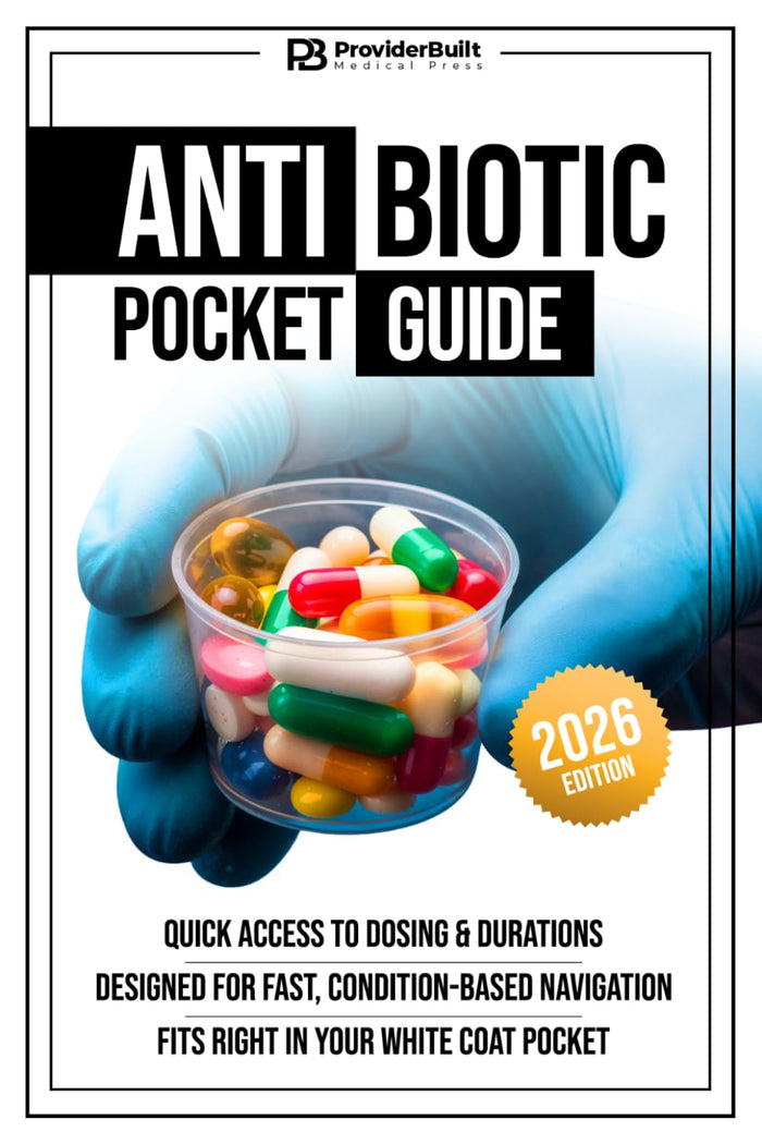 Antibiotic Pocket Guide: Your Shift Shield Against Uncertainty That Fits Right in Your White Coat Pocket | Quick Access to Dosing & Durations, Designed for Fast, Condition-Based Navigation