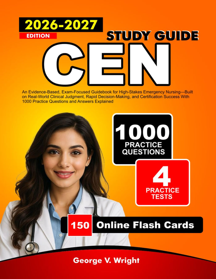 CEN 2026-2027: An Evidence-Based, Exam-Focused Guidebook for High-Stakes Emergency Nursing—Built on Real-World Clinical Judgment, Rapid... 1000 Practice Questions and Answers Explained