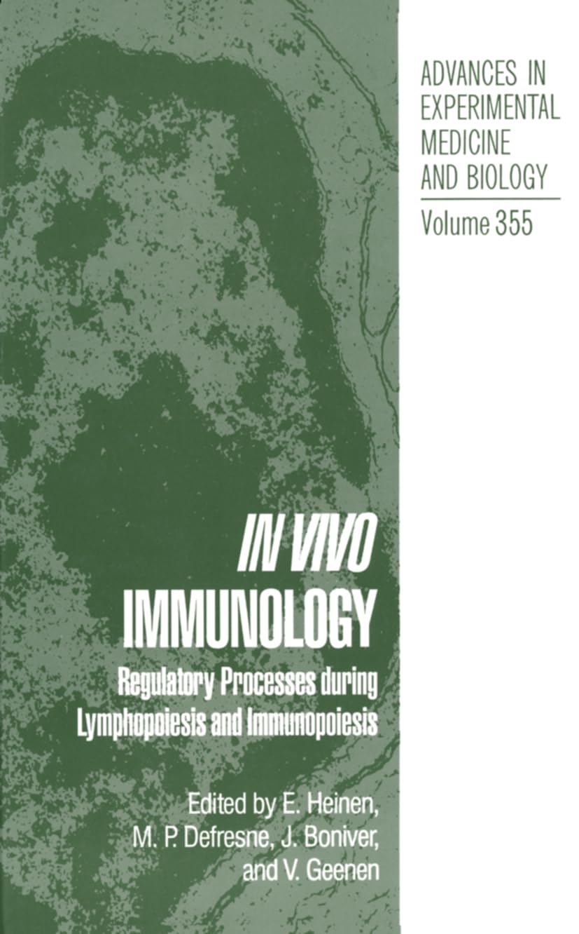 In vivo Immunology: Regulatory Process During Lymphopoiesis Immunopoiesis (Language of Science)