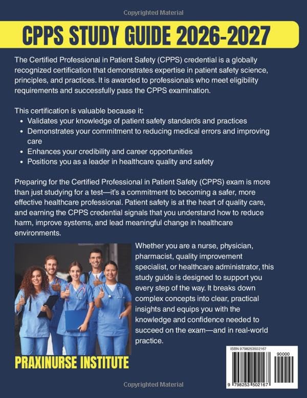 CPPS 2026–2027: Master Patient Safety Concepts, and Clinical Risk Management with 1200+ Practice Questions and Real Exam Insights
