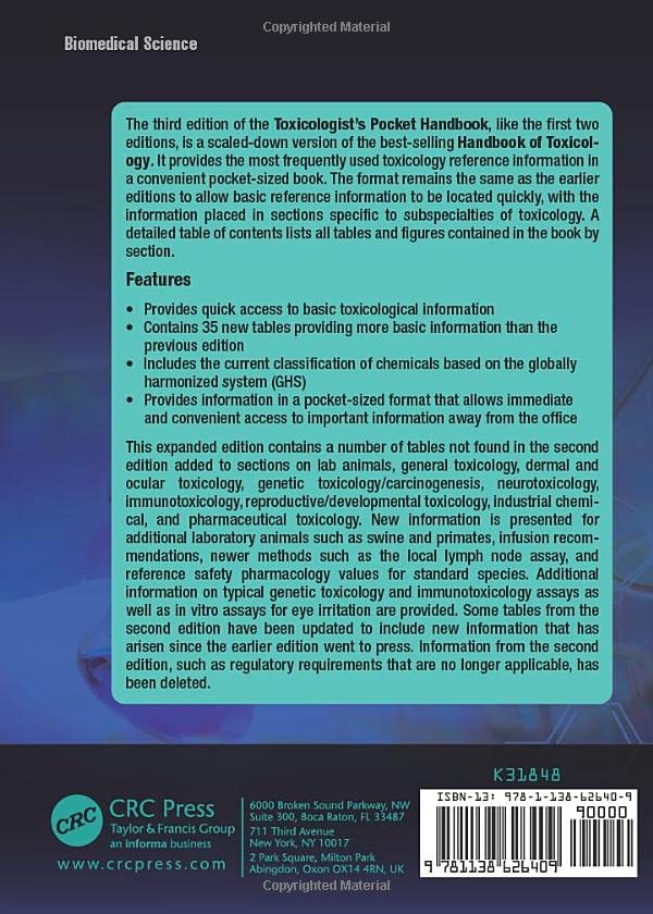 The Toxicologist's Pocket Handbook: 3rd Edition