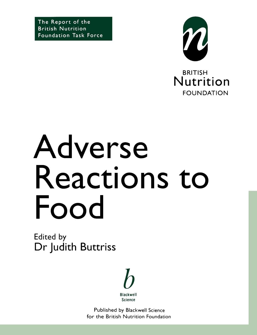 Adverse Reactions to Food: 1st Edition