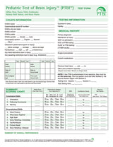 Pediatric Test of Brain Injury™ (PTBI™ ) Test Form: 1st Edition