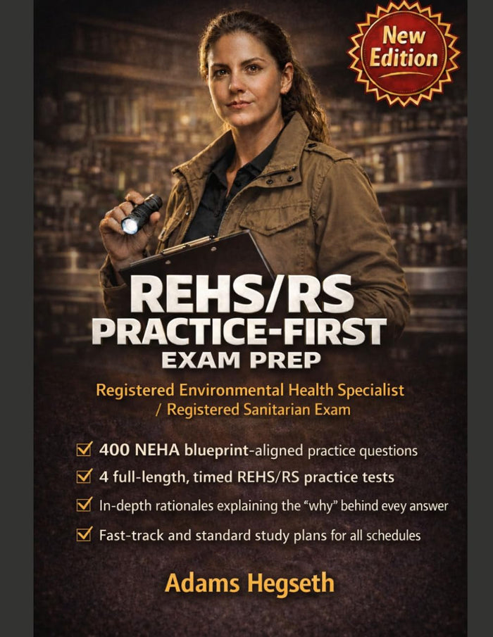 REHS/RS PRACTICE-FIRST EXAM PREP: Pass-Focused Drills for the Registered Environmental Health Specialist/Registered Sanitarian Exam
