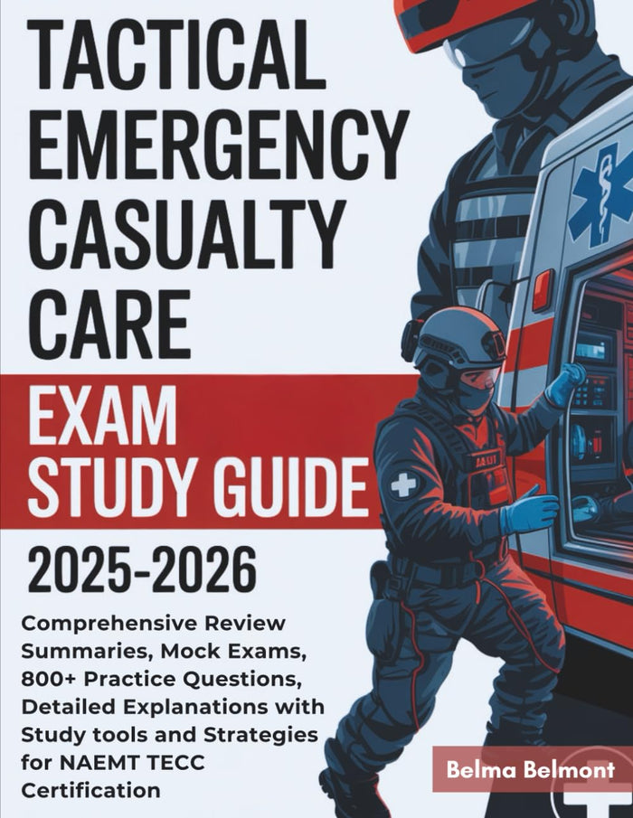 TACTICAL EMERGENCY CASUALTY CARE EXAM 2025-2026: Comprehensive Review Summaries, Mock Exams, 800+ Practice Questions, Detailed... and Strategies for NAEMT TECC Certification