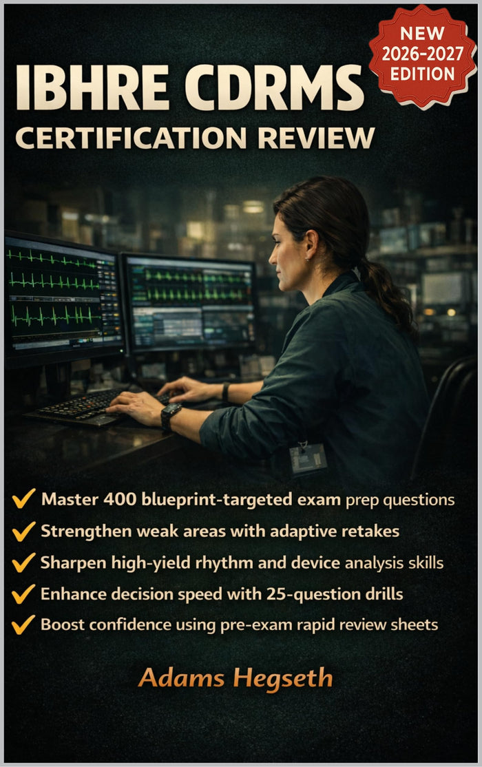 IBHRE CDRMS Certification Review: Remote-Clinic Mastery for the Cardiac Device Remote Monitoring Specialist Exam