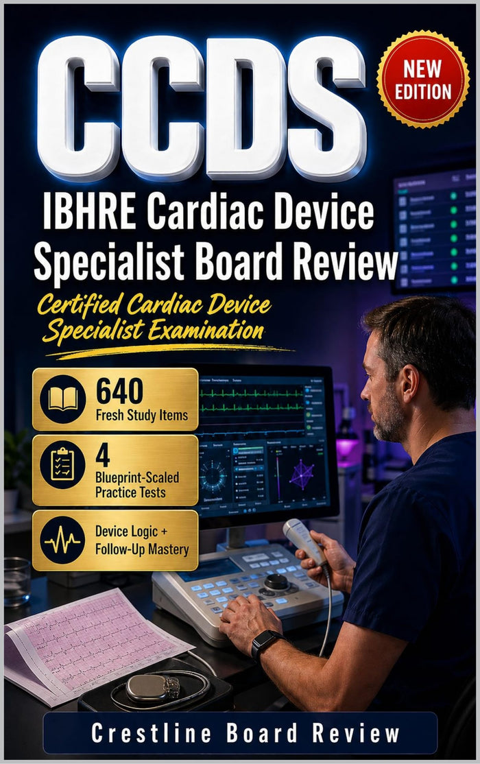 IBHRE CCDS CARDIAC DEVICE SPECIALIST BOARD REVIEW: BLUEPRINT PRACTICE, DEVICE LOGIC, AND FOLLOW-UP MASTERY FOR CERTIFICATION