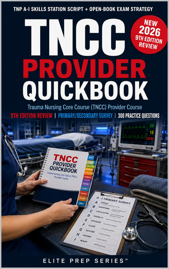 TNCC Provider Quickbook: Trauma Nursing Core Course 9th Edition Review with Primary/Secondary Survey and 300 Practice Questions
